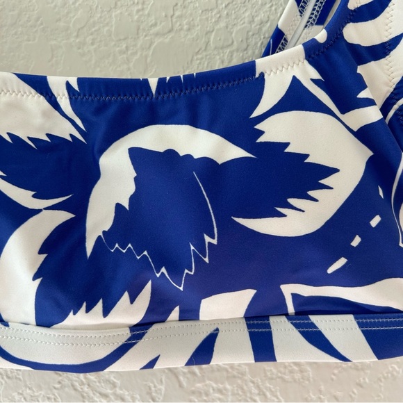 Madewell Blue Floral Second Wave Balconette Women’s Bikini Top - Picture 4 of 6